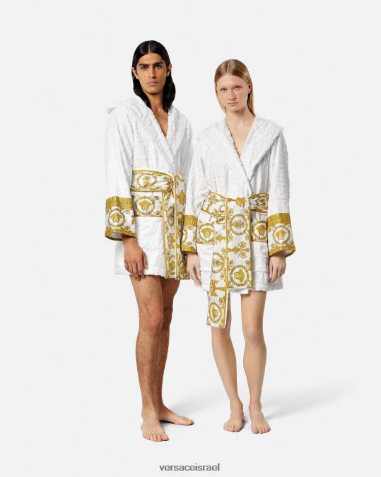 נשים Versace לבן חלוק רחצה קצר תחתונים ובגדי חוף N8T21087