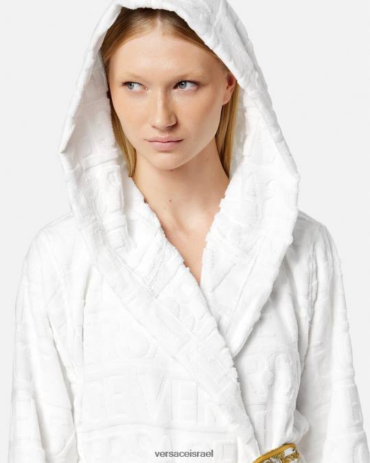 נשים Versace לבן חלוק רחצה קצר תחתונים ובגדי חוף N8T21087
