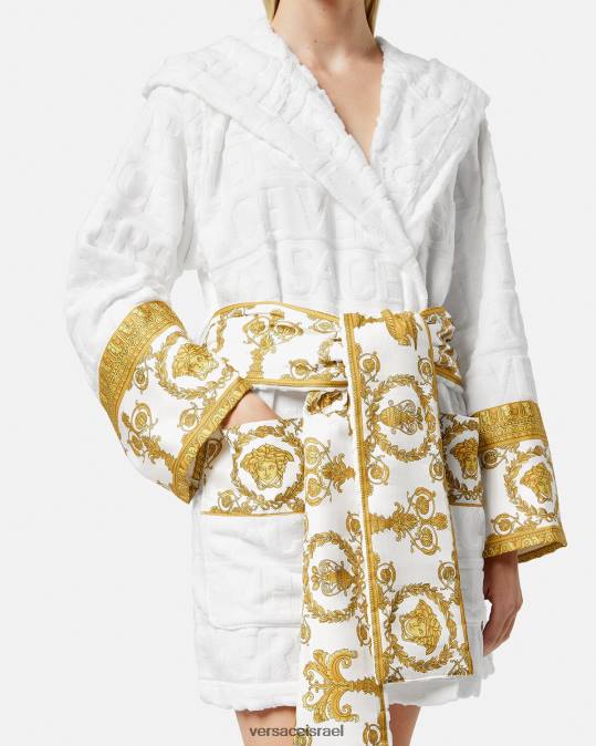 נשים Versace לבן חלוק רחצה קצר תחתונים ובגדי חוף N8T21087