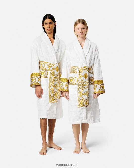 נשים Versace לבן חלוק רחצה בארוק תחתונים ובגדי חוף N8T21088