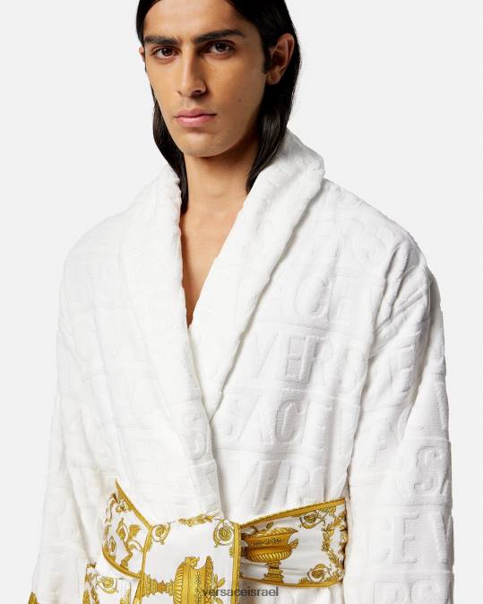 נשים Versace לבן חלוק רחצה בארוק תחתונים ובגדי חוף N8T21088
