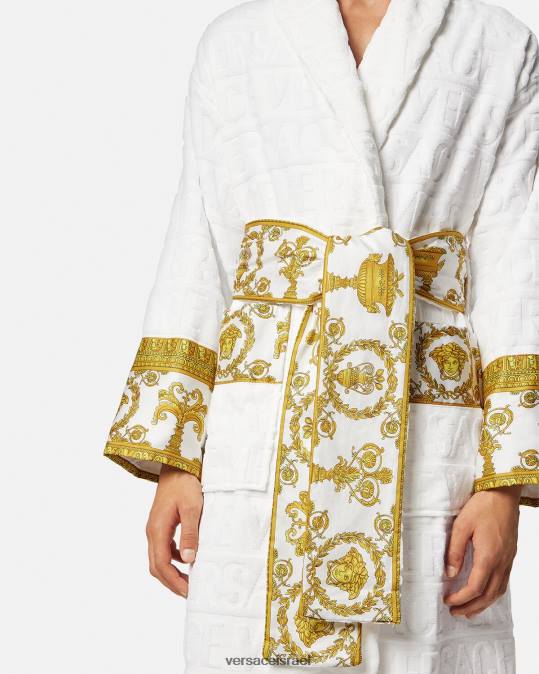 נשים Versace לבן חלוק רחצה בארוק תחתונים ובגדי חוף N8T21088