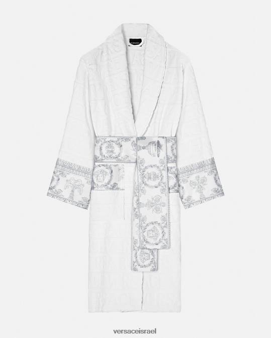 נשים Versace כסף לבן חלוק רחצה בארוק תחתונים ובגדי חוף N8T21089