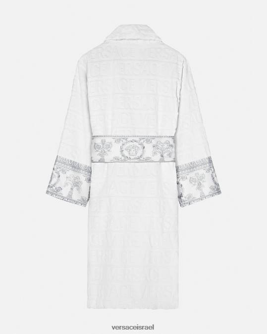 נשים Versace כסף לבן חלוק רחצה בארוק תחתונים ובגדי חוף N8T21089