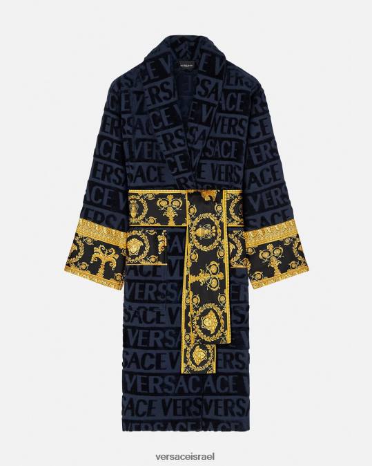 נשים Versace כְּחוֹל חלוק רחצה בארוק תחתונים ובגדי חוף N8T21091