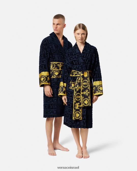 נשים Versace כְּחוֹל חלוק רחצה בארוק תחתונים ובגדי חוף N8T21091