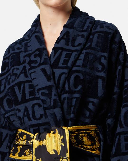 נשים Versace כְּחוֹל חלוק רחצה בארוק תחתונים ובגדי חוף N8T21091