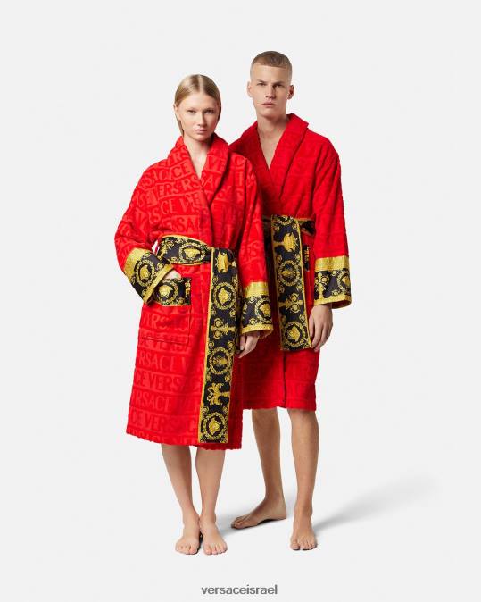 נשים Versace אָדוֹם חלוק רחצה בארוק תחתונים ובגדי חוף N8T21092