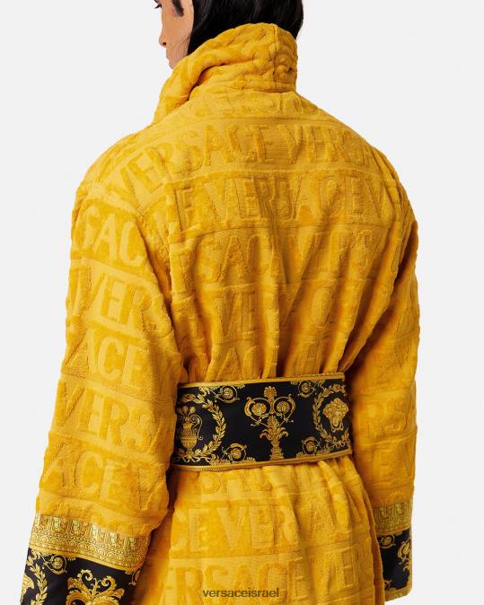 נשים Versace צהוב חלוק רחצה בארוק תחתונים ובגדי חוף N8T21096