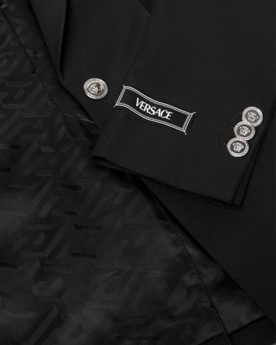 נשים Versace שָׁחוֹר בלייזר חד חזה מדוזה הַלבָּשָׁה N8T2110