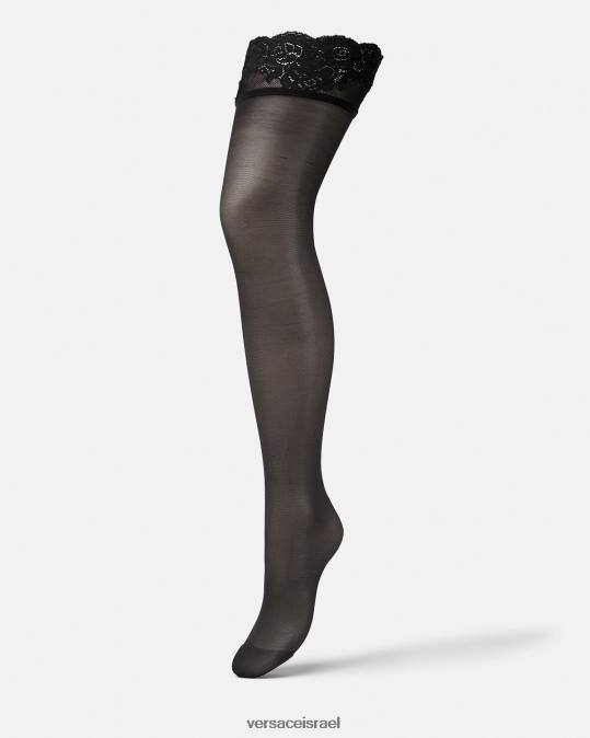 נשים Versace שָׁחוֹר גרבי תחרה תחתונים ובגדי חוף N8T21113