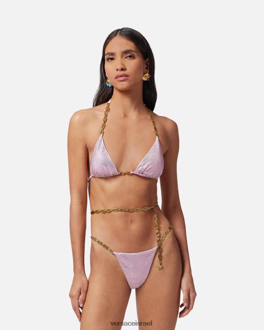 נשים Versace וָרוֹד תחתוני ביקיני קריסטל גרקה תחתונים ובגדי חוף N8T21126