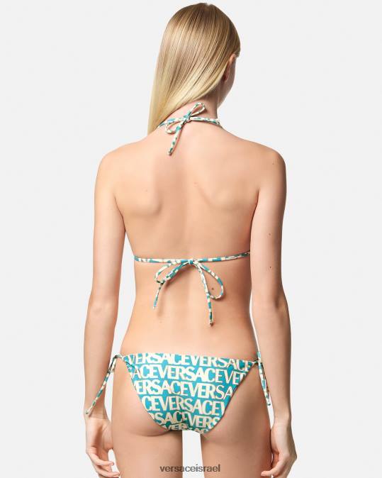 נשים Versace הדפס חולצת ביקיני אובר תחתונים ובגדי חוף N8T21127
