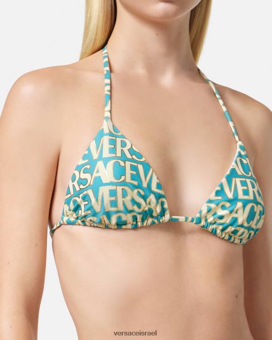 נשים Versace הדפס חולצת ביקיני אובר תחתונים ובגדי חוף N8T21127