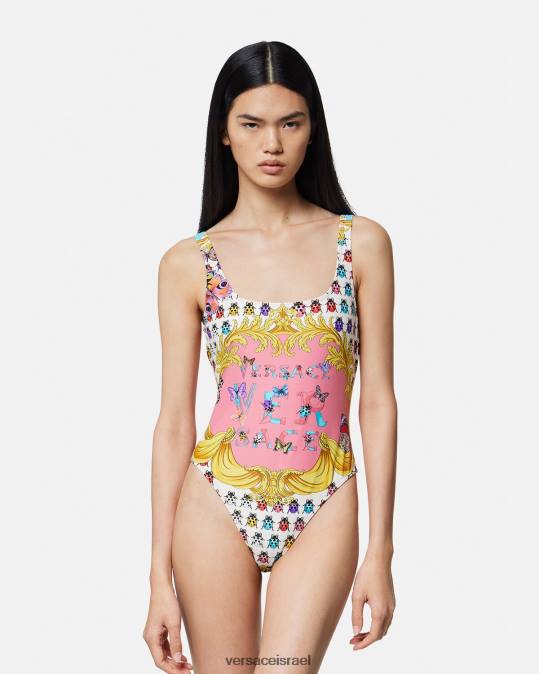 נשים Versace הדפס בגד ים פרפרים מחלק אחד תחתונים ובגדי חוף N8T21134