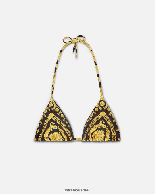 נשים Versace הדפס חולצת ביקיני בהדפס בארוקי תחתונים ובגדי חוף N8T21138