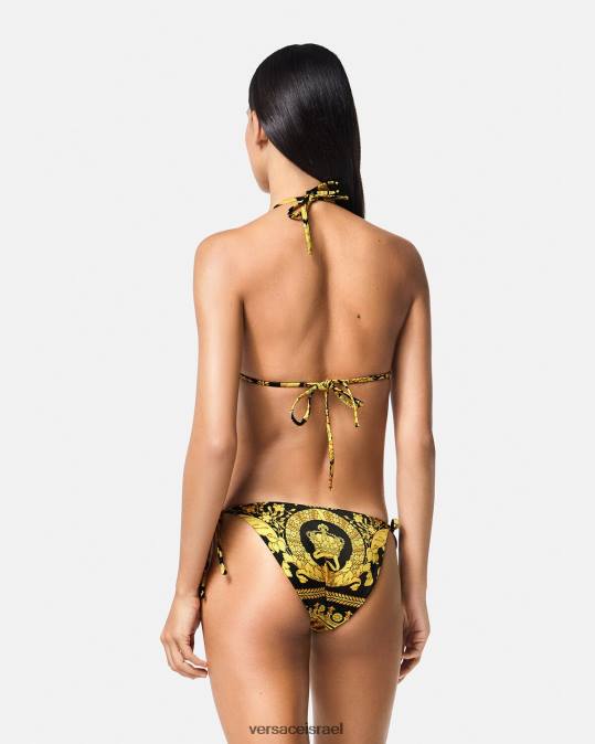 נשים Versace הדפס חולצת ביקיני בהדפס בארוקי תחתונים ובגדי חוף N8T21138