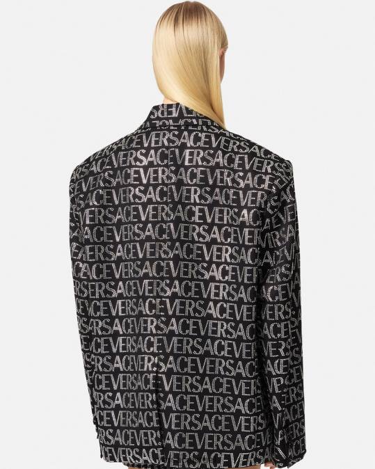 נשים Versace צבע אחד בלייזר מקריסטל הַלבָּשָׁה N8T2115