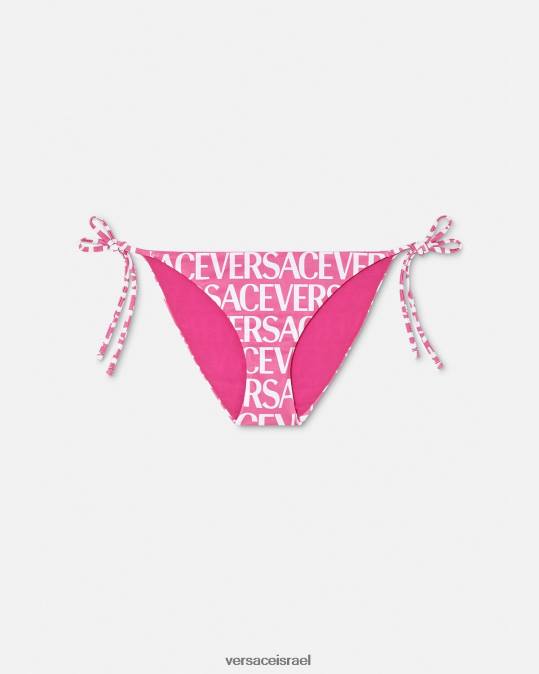 נשים Versace ורוד & הדפס תחתוני ביקיני לכל עבר תחתונים ובגדי חוף N8T21166