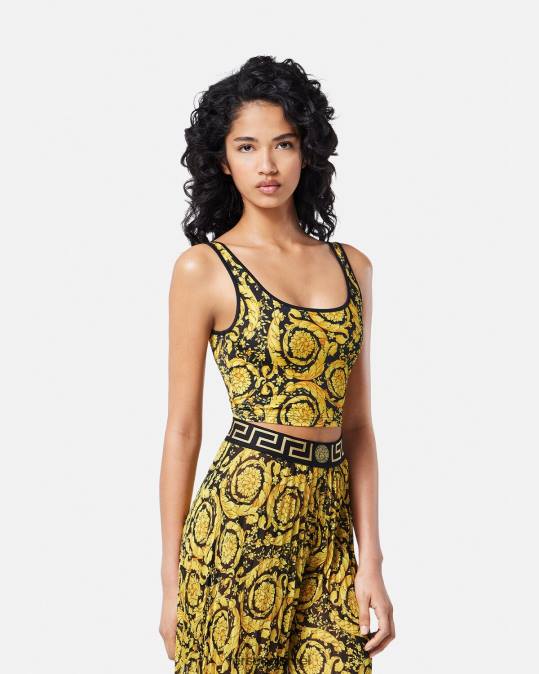 נשים Versace הדפס טופ טנקיני ברוק תחתונים ובגדי חוף N8T21172