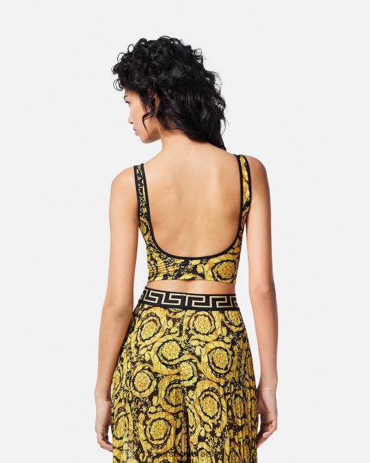 נשים Versace הדפס טופ טנקיני ברוק תחתונים ובגדי חוף N8T21172