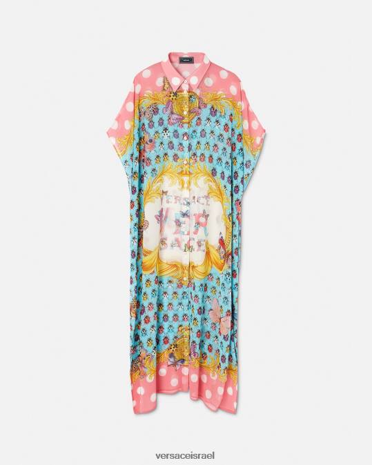 נשים Versace הדפס כיסוי חולצת פרפרים תחתונים ובגדי חוף N8T21193