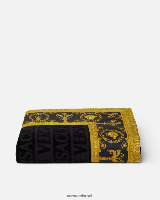 נשים Versace שָׁחוֹר מגבת חוף בארוק תחתונים ובגדי חוף N8T21198