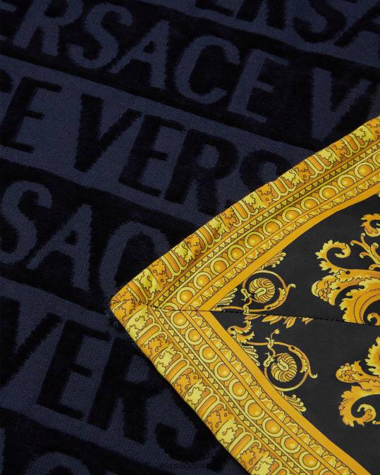 נשים Versace כְּחוֹל מגבת חוף בארוק תחתונים ובגדי חוף N8T21200
