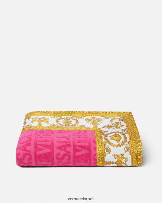 נשים Versace ורוד פוקסיה מגבת חוף בארוק תחתונים ובגדי חוף N8T21202