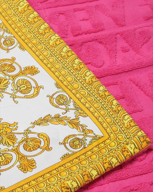 נשים Versace ורוד פוקסיה מגבת חוף בארוק תחתונים ובגדי חוף N8T21202