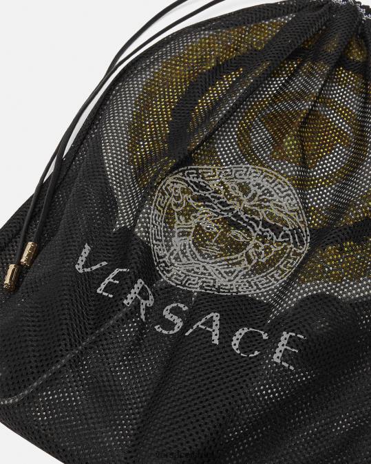 נשים Versace שָׁחוֹר סט מחבטים לחוף כרתים דה פלור תחתונים ובגדי חוף N8T21204