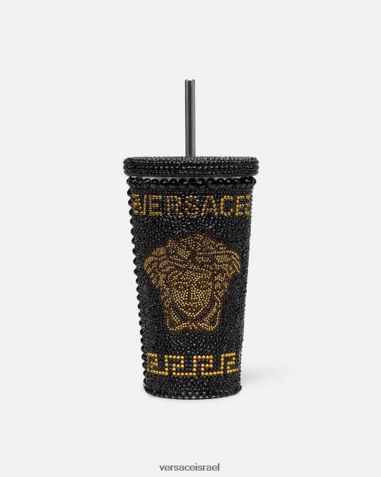 נשים Versace צהוב גביע מדוזה קריסטל לנסיעות תחתונים ובגדי חוף N8T21206