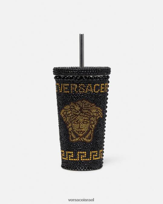 נשים Versace צהוב גביע מדוזה קריסטל לנסיעות תחתונים ובגדי חוף N8T21206