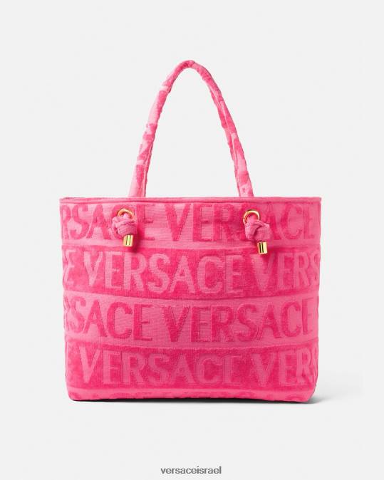 נשים Versace ורוד פוקסיה שקית מגבת קריסטל מדוזה תחתונים ובגדי חוף N8T21208