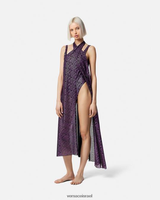 נשים Versace פוקסיה ודפוס כיסוי החוף כולו תחתונים ובגדי חוף N8T21215