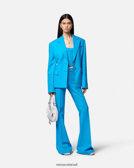 נשים Versace כְּחוֹל מכנסי ג'קארד רשמיים הַלבָּשָׁה N8T2121