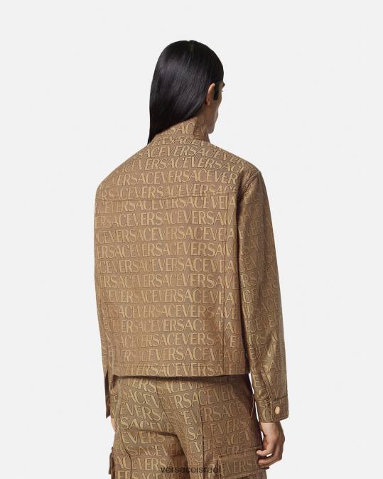 גברים Versace הדפס ז'קט בלוסון שלם הַלבָּשָׁה N8T21221