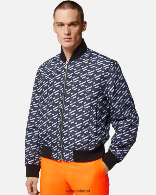 גברים Versace שָׁחוֹר מעיל בומבר לה גרקה הפיך הַלבָּשָׁה N8T21246