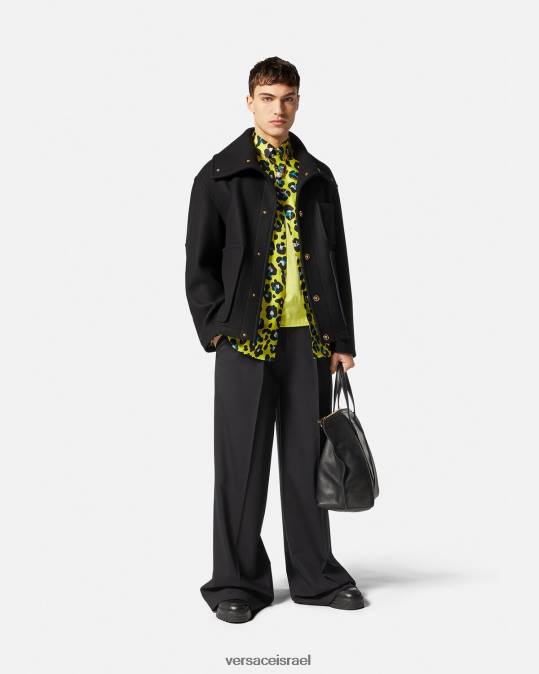 גברים Versace שָׁחוֹר ז'קט בלוסון מצמר מדוזה הַלבָּשָׁה N8T21251