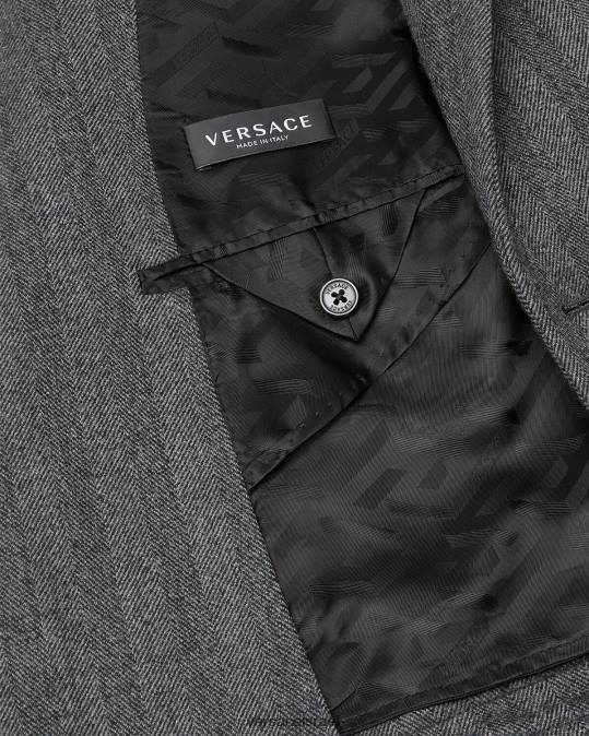 גברים Versace אפור בלייזר מדוזה קשמיר הַלבָּשָׁה N8T21263