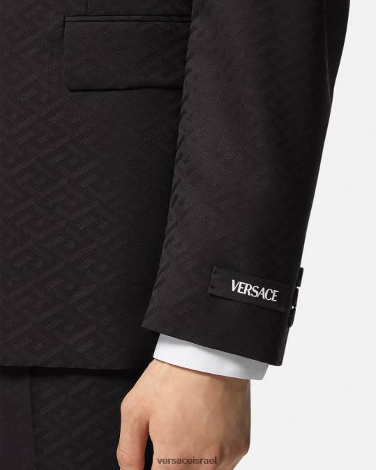 גברים Versace שָׁחוֹר בלייזר מחויט לה גרקה הַלבָּשָׁה N8T21264
