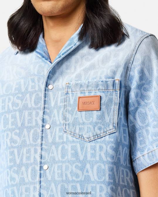גברים Versace כְּחוֹל חולצת ג'ינס הַלבָּשָׁה N8T21283