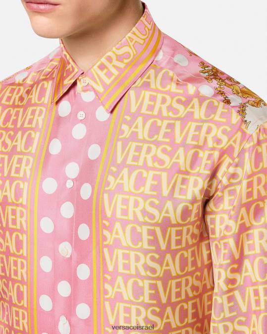 גברים Versace הדפס חולצת משי בכל אובר הַלבָּשָׁה N8T21286