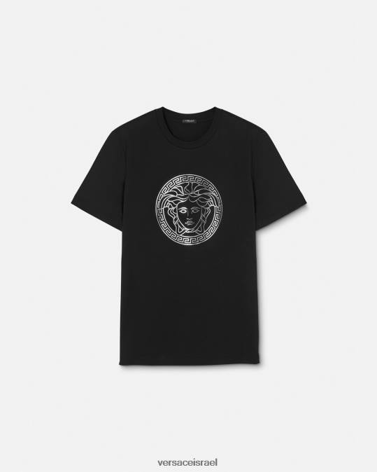 נשים Versace שָׁחוֹר חולצת טריקו מדוזה הַלבָּשָׁה N8T2129