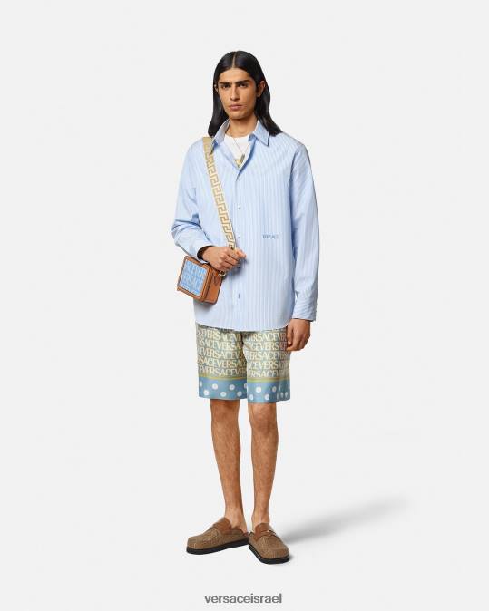 גברים Versace הדפס חולצת בארוק עם צדפים פסים הַלבָּשָׁה N8T21293