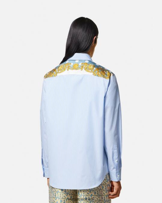גברים Versace הדפס חולצת בארוק עם צדפים פסים הַלבָּשָׁה N8T21293