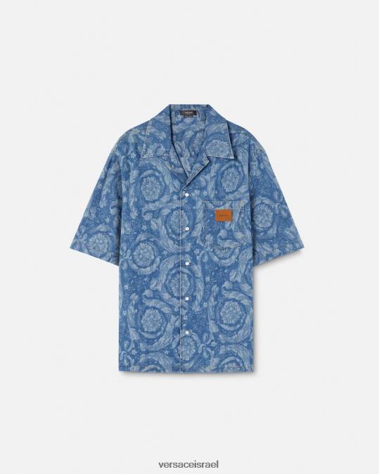 גברים Versace תכנית חולצת ג'ינס בסילואט ברוק הַלבָּשָׁה N8T21298