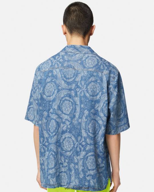 גברים Versace תכנית חולצת ג'ינס בסילואט ברוק הַלבָּשָׁה N8T21298