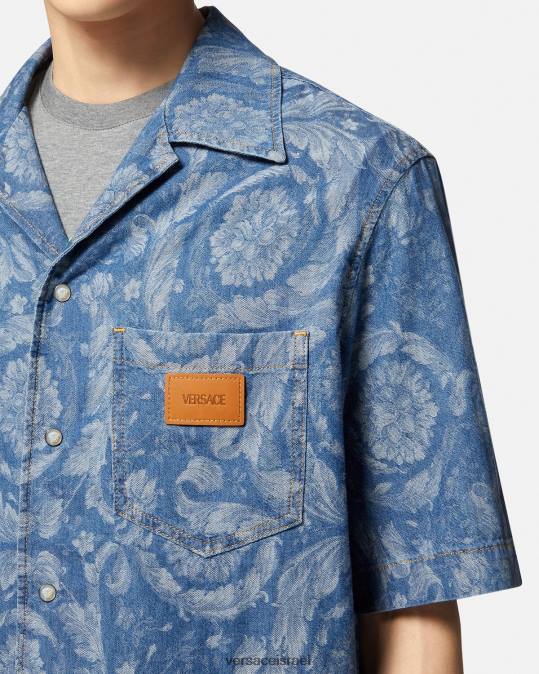 גברים Versace תכנית חולצת ג'ינס בסילואט ברוק הַלבָּשָׁה N8T21298