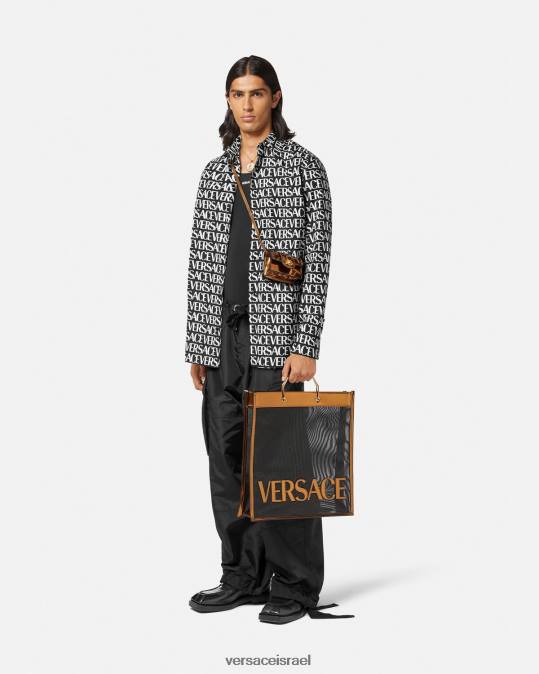 גברים Versace שחור & הדפס חולצה מכל עבר הַלבָּשָׁה N8T21314